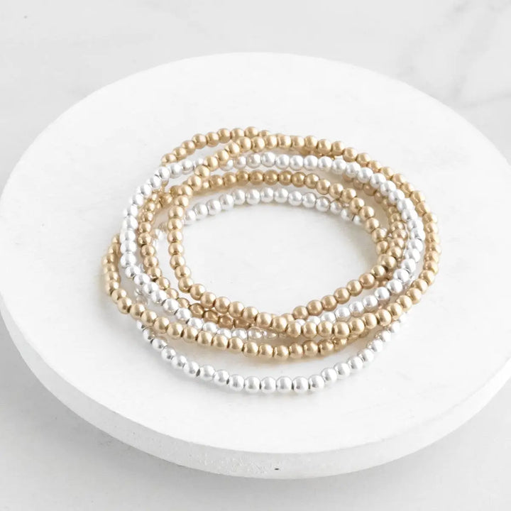 Sun & Moon Beaded Stack