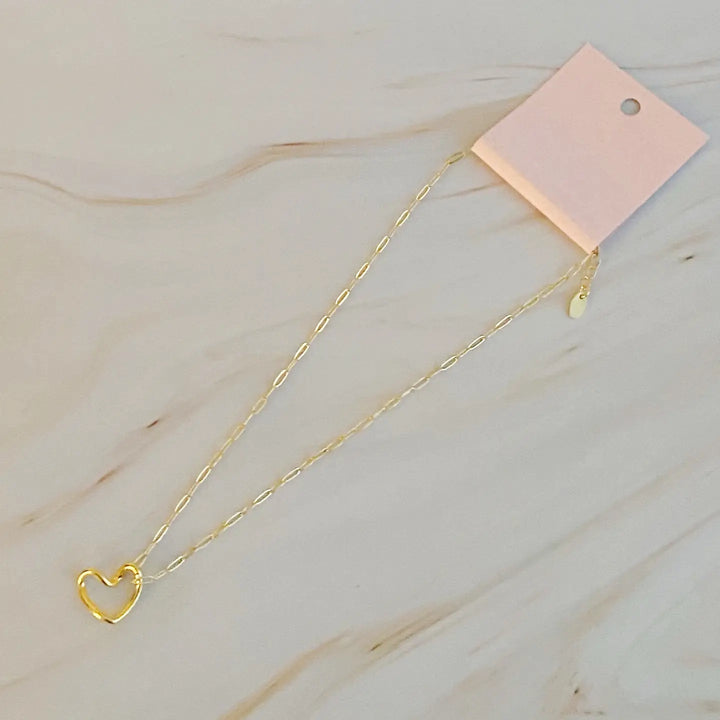 Hold Me Gold Heart Necklace
