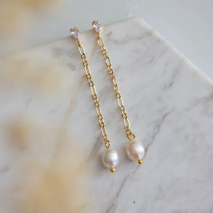 Lustre Chain Pearl Drops