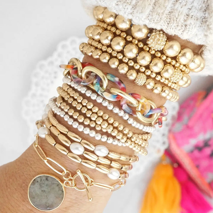 Sun & Moon Beaded Stack