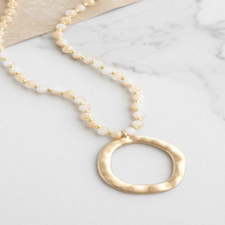 Sunrise Circle Beaded Necklace