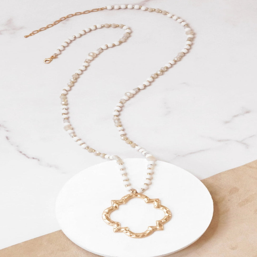 Ivory Clover Long Necklace