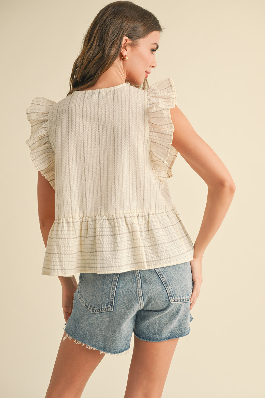 Mocha Bow Charm Blouse