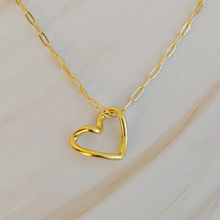 Hold Me Gold Heart Necklace