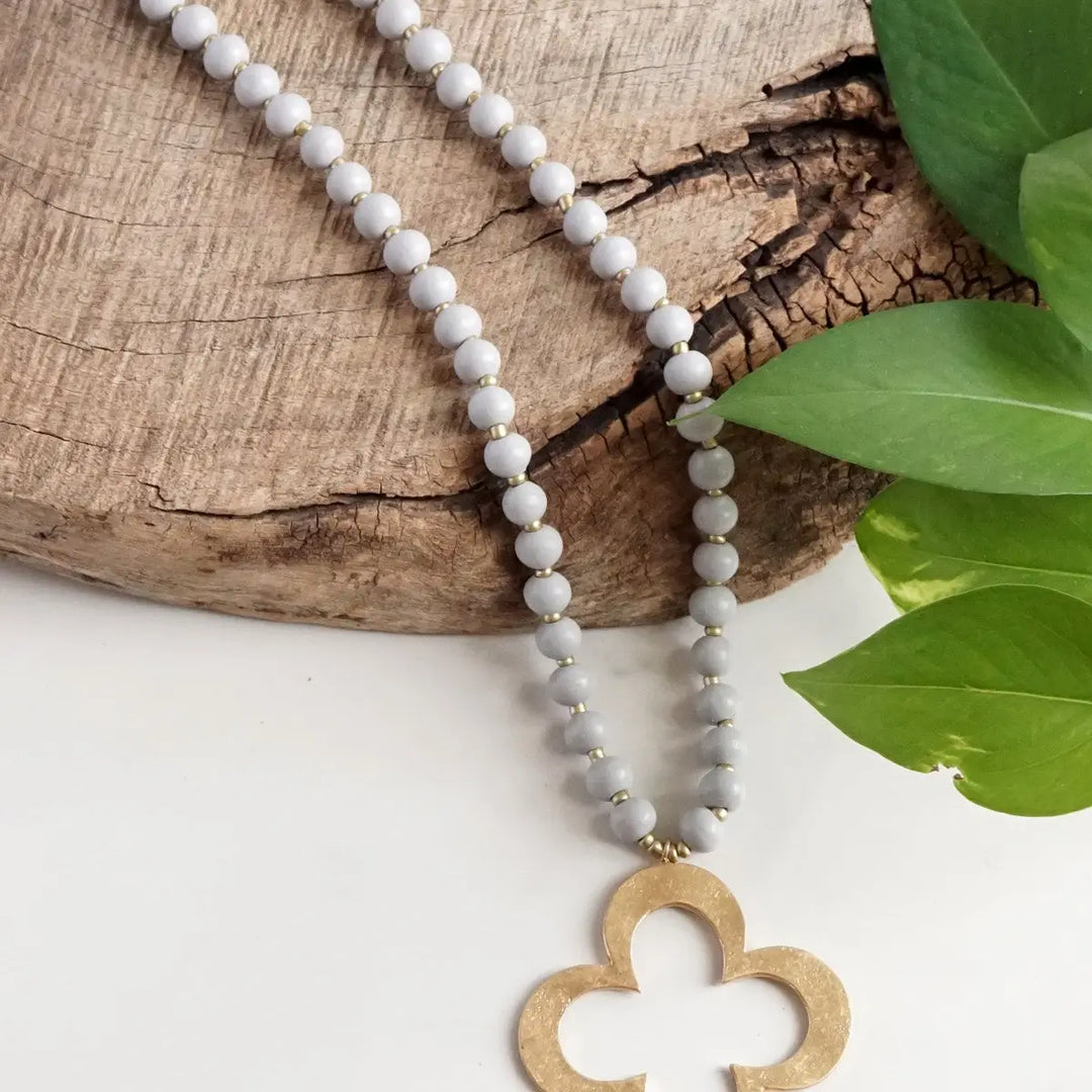 Golden Petal Clover Necklace