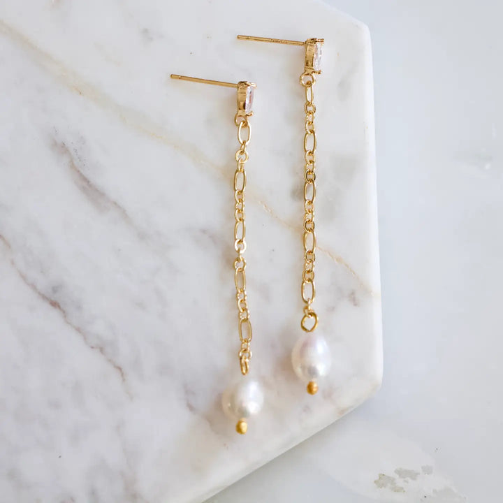 Lustre Chain Pearl Drops