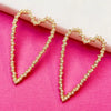 Heart of Gold Pearl Hoops