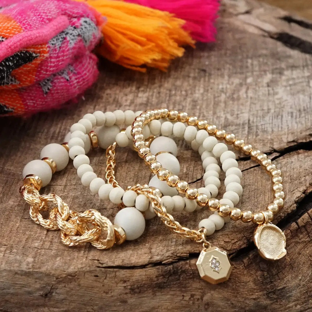 Ivory Luxe Coin Charm Bracelets
