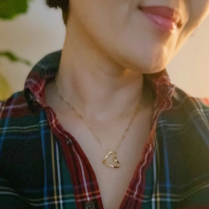 Hold Me Gold Heart Necklace