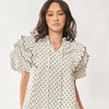 Dot Darling Ruffle Blouse