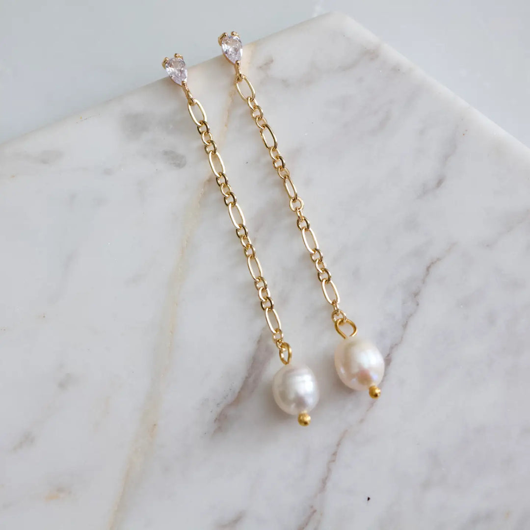 Lustre Chain Pearl Drops